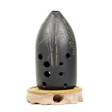 冯氏陶埙改进10孔十孔双腔笔筒陶埙初学者入门演奏级民族乐器 竹子