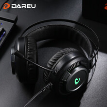 达尔优 LH713游戏耳机 降噪耳机 头戴式电竞耳机带麦 电脑耳机 虚拟7.1声道 USB接口 LH713【单USB】