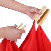 成人红绸布快板竹节板广场舞专用舞台表演竹板儿童练口才响板ONEVAN 4片竹板+大红色35*35绸布