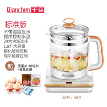 千臣养生壶电水壶烧水壶电热水壶煮茶壶花茶壶电茶壶煮水壶煮茶器玻璃水壶1.8L 白金标配（标准版）