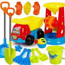 舞灵萌主儿儿童家用游泳池充气池婴儿游泳圈儿童玩具沙滩套装宝宝戏水池洗澡桶儿童洗澡盆水枪戏水玩具 1.3米三层【印花泡泡底】沙滩桶