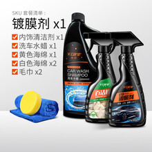 施凯（X’care）汽车镀膜剂纳米水晶喷雾漆面镀膜保养上光防水防污防磨损车漆黑科技车用品 纳米镀膜剂+洗车液+内饰清洗剂