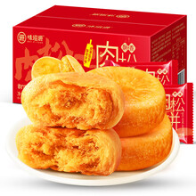 味滋源 肉松饼干早餐面包整箱网红吃货小零食小吃休闲食品办公室早餐 肉松饼整箱500g