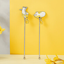 luckin coffee瑞幸咖啡 花喵搅拌棒 小白猫真棒搅拌棒