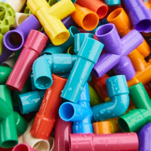 迪士尼商城同款儿童水管道积木拼装玩具益智力动脑拼插接1宝宝3岁幼儿园动脑男孩 222件装含12车轮（送大号收纳箱）（加入购物车优