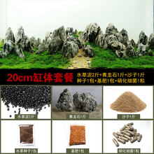 水草泥鱼缸造景底砂套餐营养净水土免洗不浑水草缸种植土基肥底沙 20cm缸体套餐