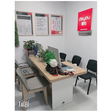 奇仰 21世纪优居百中环铭房天下安链家德佑地产中介门店前台桌接待桌 200*85*75三人位