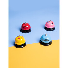 猫狗训练器宠物智力玩具铃铛泰迪金毛叫餐铃脚印按铃提醒吃饭 黄色单个