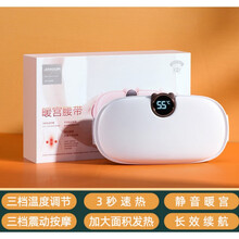 暖宫腰带女生月经期大姨妈痛肚子疼自发热敷护腰宫寒保暖 白色【红外热敷+震动按摩+三档控温】充1次用1周 均码