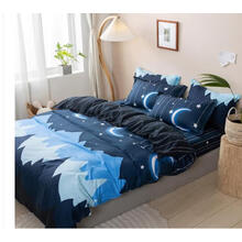 全套床上用品四件套单人四件套含全被套被芯枕套枕芯和床单 晚安 180x220cm双人被5斤