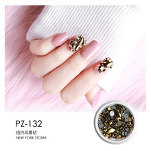 美潮美甲钻品网红款日系超闪平底水钻纽约风暴奢华指甲装饰钻石饰品 PZ-132