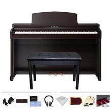 KAWAI卡哇伊钢琴CA28/CA30钢琴88键重锤卡瓦依立式家用智能数码玉阙 CA28G主机+木架+双人琴凳+三踏板+大礼包