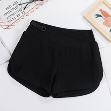 敏潮格伦孕妇短裤夏季外穿2021新款时尚潮妈夏天低腰裤子宽松夏装春装 黑色 M