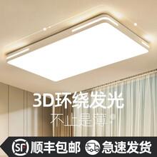 简盈 超薄led吸顶灯方形北欧客厅灯具简约现代厨房书房阳台房间卧室灯 【白色】60*40cm白光