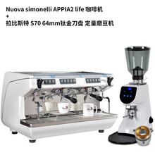 诺瓦（Nuova simonelli）咖啡机意大利进口 双头APPIA2 电控专业半自动 本真 Appia life·新版+S70钛金刀盘电控磨 白色