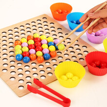 钓鱼夹珠飞行棋木制玩具木至 平板夹珠