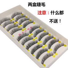 纯手工假睫毛套装浓密自然纤长假眼睫毛十对装H 两盒睫毛【注意：什么都不送】