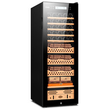 富客（FUKE） FK-168C2变频恒温恒湿雪茄柜红酒柜雪松木层架负离子净化雪茄雪茄保 雪松木裸养3+1+6红酒