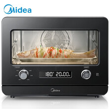 美的烘焙蒸烤箱蒸汽风炉烤箱20L  多功能蒸烤一体机空气炸电烤箱家用台式不锈钢内胆果干发酵