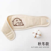 曼伦姿 婴儿护脐带新生的儿肚脐眼裹腹部神器棉肚子防着凉春秋保暖肚围 猪宝宝(加厚) 52cm(52cm(新生儿))