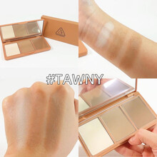 人间水蜜桃 韩国3ce三色腮红高光修容盘提亮珠光色珠光MULTI #TAWNY