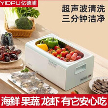 亿德浦  超声波果蔬清洗机洗菜机 家用智能水果海鲜全自动食材净化机小龙虾清洗 白色