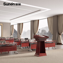 圣奥（sunon）大都会演讲台 电动可升降实木贴皮办公培训讲台桌EM32