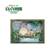 橡子共和国旗舰店 优质版纸剧场(木质) 龙猫 千与千寻油屋 宫崎骏动漫周边 吉卜力正版 龙猫 会钓到什么呢?