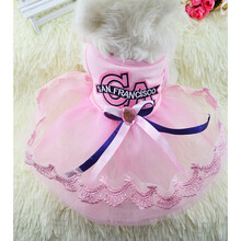 泰迪烫钻婚纱礼服宠物服装春夏装狗狗衣服博美比熊公主裙子 CA裙粉色 XS