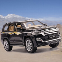 驰誉玩具车1/24丰田酷路泽车模陆地巡洋舰越野车仿真合金汽车模型响声亮灯回力玩具汽车小男孩孩子礼物