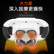 烨华（YEHUA)手持式腰部按摩器四头大功率捶背仪肩颈小腿按摩仪家用腹部振动揉腹仪按摩器65W20档 小米白色-YK-1314