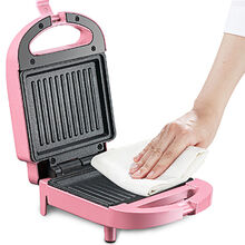 多功能双面加热面包机小型吐司压烤机华夫饼机轻食早餐 佳洁士 粉限时下单纸质食谱