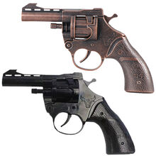 左轮枪儿童怀旧玩具全金属仿左轮打响纸炮火炮枪不可发射 古铜+黑色(需要银色请备注) 套餐十一
