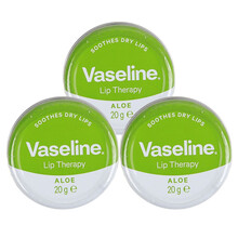 凡士林 Vaseline滋润护唇膏补水保湿淡化唇纹 玫瑰芦荟润唇膏 20g联合利华 芦荟20g*3瓶