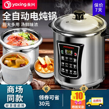永兴DYG-40AFK电炖锅全自动电汤锅不锈钢304内胆智能煲汤锅白陶瓷炖盅小升数家用大容量商用 50AFW（适合10-12人）12L钢胆+5L炖盅