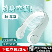 艾克盖思 挂脖风扇便携迷你USB充电懒人挂颈式静音无叶散热小风扇大风力学生宿舍办公室 【随身空调-挂脖风扇】-降温神器