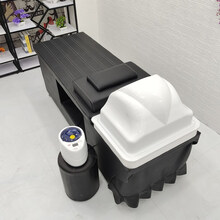 洗头床美发店发廊专用美容按摩全躺配一体式冲水床联堃 款洗头床黑色带凳带香薰一体 官方标配