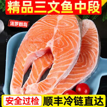 三文鱼新鲜冷冻三文鱼扒中段鱼排儿童香煎批发顺丰 一份500g