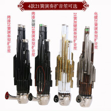 笙 厂家直销21簧圆笙扩音笙乐器 初学演奏 天然紫竹笙 F调 21簧紫竹原色