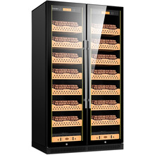 富客（FUKE） FK-188CW1变频智能双门大容量一体恒温恒湿雪茄柜恒温红酒柜 黑色 榉木裸养款