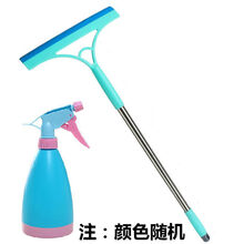 家用擦玻璃玻璃刮水器擦窗器刮玻璃清洁洗玻璃擦家用长杆 加长款1把送喷壶1个