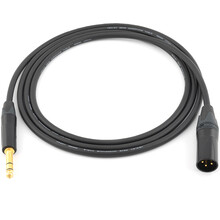 莫伽米 2549大三芯对卡侬公 卡农对6.5电容麦话筒音箱线 黑色 3.5米