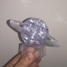 水晶拼图圣诞节礼品Dins网红生日礼物摆件水晶3DIY创意小星球拼图 白色星球材料包(需自己拼装)