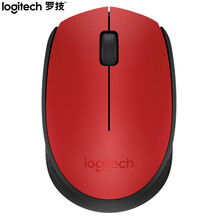 罗技（Logitech）M170 鼠标 无线鼠标 办公鼠标 对称鼠标 红色 带无线2.4G接收器
