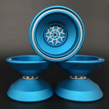 羽凡鸟 炫酷飞龙悠悠球yoyo睡眠超长比赛专用花式铝合金属溜溜球 雪魔黑粉蓝 雪魔蓝色