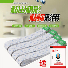 晗畅灭蝇贴院子养殖场工厂车间粘蝇纸彩带苍蝇贴条抓捕除蚊驱苍蝇神器家用 25条长度65厘米送诱剂