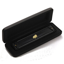 国光24孔复音演奏级生肖口琴-生肖猪（进口音簧、嵌入式、眼镜盒）雅典黑