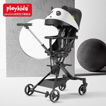 playkids婴儿推车可坐可躺遛娃神器溜娃车轻便折叠伞车可上飞机0-3岁高景观婴儿车宝宝推车 X6换向版-熊猫
