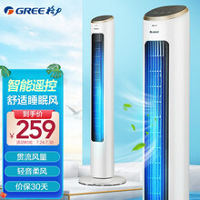 格力（GREE）家用塔扇大风量节能电风扇遥控定时落地扇摇头无叶风扇FL-08X62Bg 白+黑