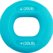 双力度握力器 硅胶握力圈 增强臂力腕力手力 术后康复 提高 蓝色20/30LB/磅【双力度】